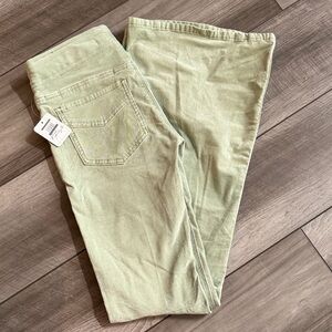 NWT Free People Light Green Corduroy Bell Bottoms